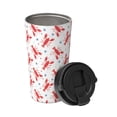 thumbnail image 2 of Picia Lobsters And Sea Stars Pattern 500ml Carry Insulated Coffee Mug, Stainless Steel Travel Mug with Hidden Handle, Leak-Proof for Car, Office, Home, and Outdoor Use, 2 of 8