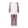 thumbnail image 4 of Christmas Pajamas for Family Long Sleeve Cartoon Reindeer Print Tops + Plaid Pants Set Winter Sleepwear, 4 of 10
