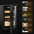 thumbnail image 6 of Rocita Electric Cigar Humidor, 25L Cigar Humidors Cabinet for 200 Counts with Hygrometer, Heating & Cooling Control, Modern Spanish Cedar Lined Cigar Box, 6 of 9