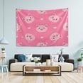 thumbnail image 5 of Pigs Love Heart Tapestry Wall Hanging Tapestries Happy Colorful Hippie Psychedelic Art Polyester Carpet Wall Decorative for Living Room Bedroom 60x51inch Gift Decor, 5 of 7