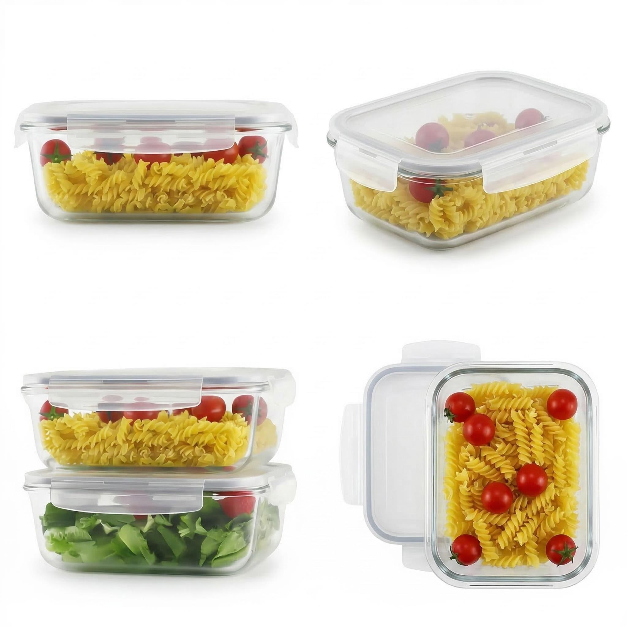 SHIGEER 2-Pack Glass Food Storage Containers, 63 oz photo 2