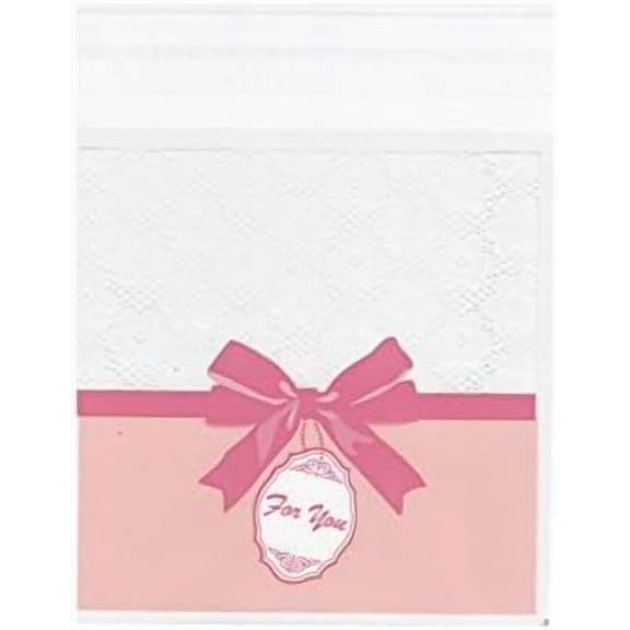 100 Pcs 5.04x3.89 Inch Resealable OPP Cellophane Bags Self Adhesive Sealing Treat Bags with Bowknot Pink Gift Wrapping Bags