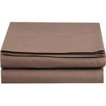 Elegant Comfort 1500 Premium Hotel Quality 1-Piece Flat Sheet, Softest Quality Microfiber - Full Taupe