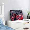 thumbnail image 3 of Acheng New York City Canvas Wall Art Black White Red Brooklyn Bridge Pictures NYC Skyline Cityscape Artwork for Living Room Bedroom Modern Home Decor   (Red) 20x16inch, 3 of 6