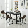 thumbnail image 5 of Roundhill Bronco Antique Finished 36'' Height 5-Piece Counter Height Dining Set, Gray, 5 of 11