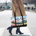 thumbnail image 4 of FORMRS Canvas Laptop Tote Bag for Women with 15.6" Computer Compartments Shoulder Handbag, Abstract Mountain, 4 of 7