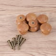 thumbnail image 4 of EeaseMX 30 tiradores redondos de madera de un solo orificio para cajón de muebles, con forma de hongo y tornillos., 4 of 7