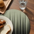 thumbnail image 3 of Sage Green Black Ombre Round 15 Inch Placemats Set of 6, Modern Abstract Striped Gradient HeatResistant Non Slip Place Mats for Dining Table, Wipeable Braided Kitchen Table Mats for Housewarming, 3 of 9