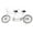 White, variant on :16 Tandem Bike Model Toy Collectibles Birthday Gifts - White