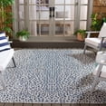thumbnail image 2 of Safavieh Courtyard Karina Animal Indoor/Outdoor Area Rug, Ivory/Navy, 8' x 10' Round, 2 of 15