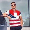 thumbnail image 4 of Fotbe USA Switzerland Camiseta Polo de Golf para Hombre con Estampado – Camisa Deportiva Transpirable con Cuello Abotonado-Medium, 4 of 6