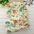 thumbnail image 2 of NIEWTR Boys Summer Pajamas Set 4 Pieces Cotton Sleepwear Long Sleeve Size 18 Months-12 Years Fall Winter Set for 0 6 12 18 24 M 1t 2t 3t 4t 5t 6t,3-6 Months, 2 of 5