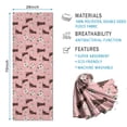 thumbnail image 2 of 70x26 Inch Yoga Towel, Sweat Absorbent Non-Slip Mat for Hot Yoga, Pilates & Fitness,Labrador Floral Pink Pattern, 2 of 5