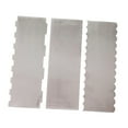 thumbnail image 1 of 3 piezas raspador de pastel peine para decoración de pasteles dispositivo nivelador de pasteles herramientas de decoración de acero más suaves, 1 of 9