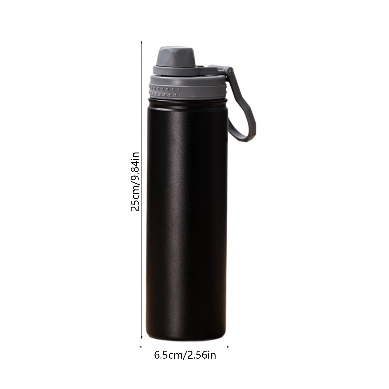 YiJuHui 5pcs Vacuum Insulated Tumbler with Carry Loop, Leakproof Stainless Steel Water Bottle for Hot & Cold Drinks, Portable Travel Mug for Commuting and Outdoor Activities 750ml