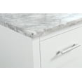 thumbnail image 4 of Design Element London 54" Single Sink Bathroom Vanity Set in White with White Carrera Marble Top, 4 of 10