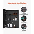 thumbnail image 3 of VEVOR Medicine Cabinet, 24 x 30 inch, Medicine Cabinet for Bathroom with Mirror, Aluminum Frame Bathroom Wall Cabinet, 2-layer Adjustable Shelves, Recessed & Wall-mounted Installation, 3 of 9