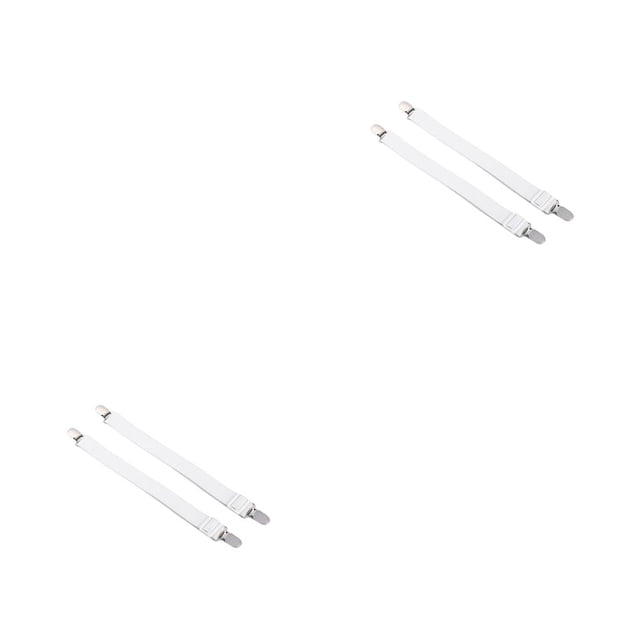 Bearachild 2 uds Clip de fijación sujetador ajustable cubierta de sofá soporte de esquina Gadgets correas tirantes sujetadores multiusos blanco Blanco 2piezas
