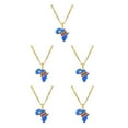 thumbnail image 3 of Maytalsory Lightweight And Comfortable Necklace Featuring Africa Map Pendant Statement Congo 5Set, 3 of 6