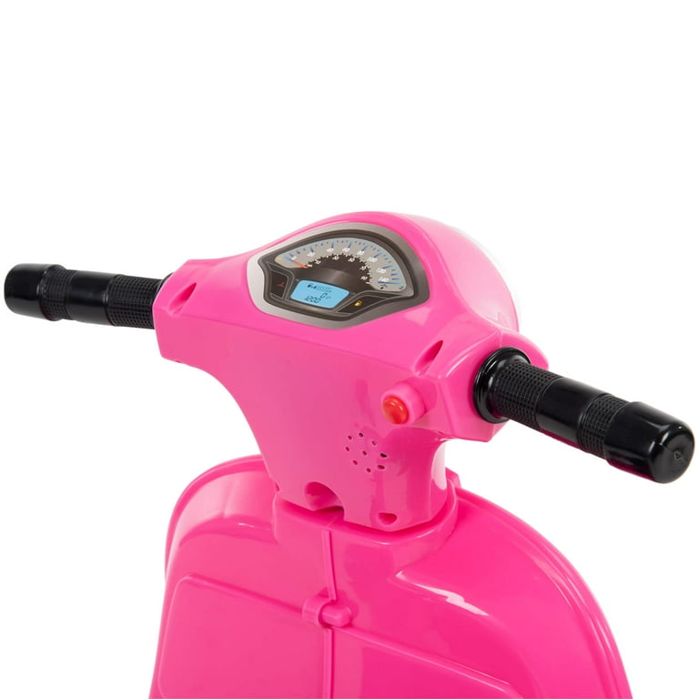 Pink electric scooter 6v ride cheap on