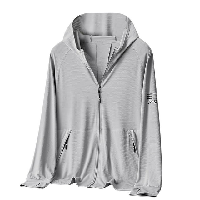 pstuiky Camisas de invierno de manga larga para hombre, Sudadera con capucha de manga larga para hombre, fina, transpirable y con protector solar para pesca al aire libre. l