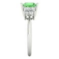 thumbnail image 3 of Three-Stone Engagement Ring for Women - 2.5ct Simulated Green Diamond in 14K White Gold Promise Ring, 3 of 6