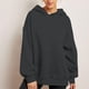 thumbnail image 4 of ¡Ahorra en liquidación! Sudadera deportiva Umfun para mujer, informal, de manga larga, con cremallera y bolsillo, color negro, talla XL, 4 of 5
