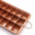 thumbnail image 6 of Brownie Pan with Dividers, 18-Cavity Non-stick Divided Brownie Pan/Precut Brownie Pan with Removable Loose Bottom for Professional Slices, Easy to Release, 6 of 12