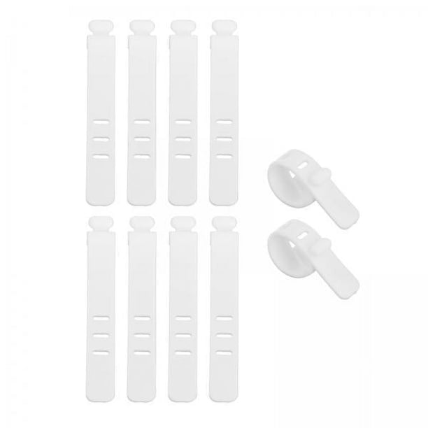 4x10 Uds. Bridas para cables blancas, correa de sujeción para cables de datos, Cables de escritorio 4 piezas
