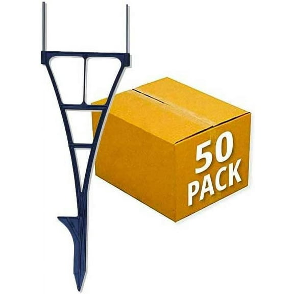 50-Pack USA Yard Sign Spider Stakes - Use Outdoors with 4mm Corrugated Signs