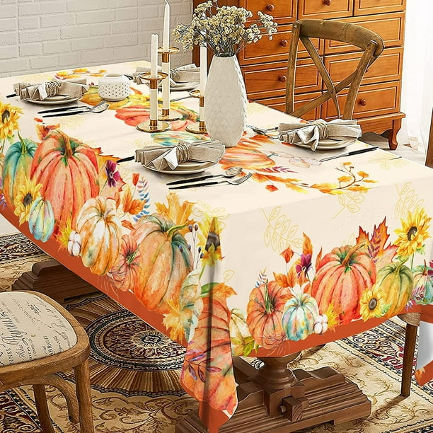 Easter Tablecloth 60x84 Rectangle, Spring Flower Easter Table Decor