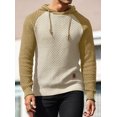 thumbnail image 2 of Sweat à Capuche pour Hommes Manches Longues Tricoté Uni Pull-Over, 2 of 4