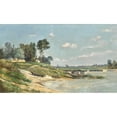 thumbnail image 2 of Maurice Levis 24x16 Black Ornate Framed Double Matted Museum Art Print Titled: A River Landscape, 2 of 5