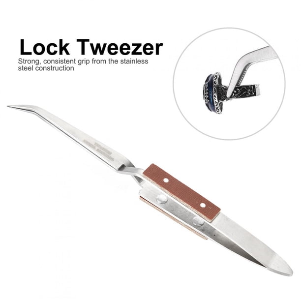 Pinza de Bloqueo Pinzas Cruzadas Selflock de Punta Curva/recta Herramienta Artesanal para Hacer Joyería de Joyería de Bloqueo Herramienta de JoyeríaPinzas para Piedras ANGGREK Otros