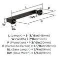 thumbnail image 3 of Amerock Hybridize 5-1/16 inch Center-to-Center Oil-Rubbed Bronze Cabinet Pull, 10 Pack, 3 of 4