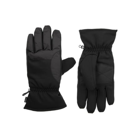 UPC 194194091866 product image for Isotoner Mens Black Polyester Slip On Grip Waterproof Winter Cold Weather Gloves | upcitemdb.com
