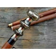 thumbnail image 3 of NAUTICALMARTUS BY Antique Brass Vintage Knob Head Handle Handmade Victorian Walking Stick Wooden Cane, 3 of 4
