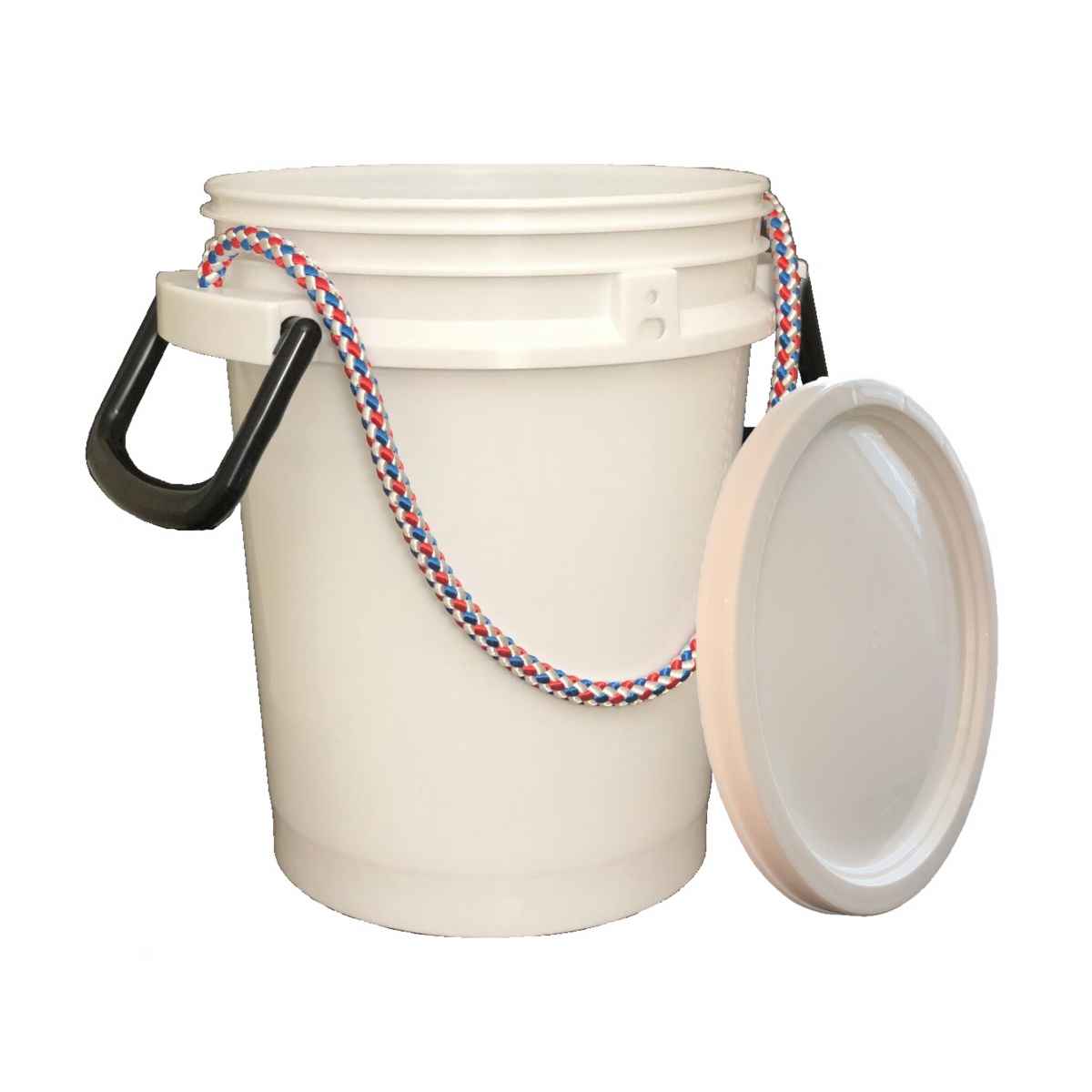 Lee Fisher BUCKET/HANDLE/WH 5 GAL. Handy Bucket White w/Rope Handles
