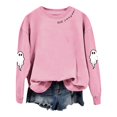 thumbnail image 5 of XIAONU Sweatshirts For Womens Halloween Cute Ghost Long Sleeve Printed Tops Pleasure Baggy Crewneck Pullover Sweatshirt, 5 of 5