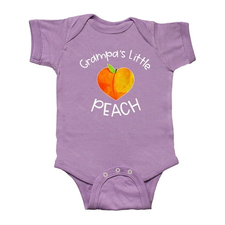 

Inktastic Grampa s Little Peach Cute Peach Heart Gift Baby Boy or Baby Girl Bodysuit