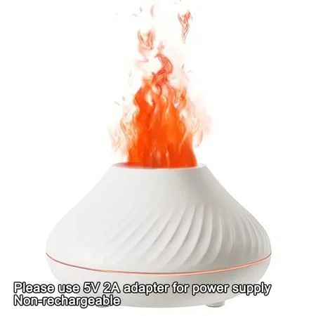 

7 Color Flame Air Aroma Mini Diffuser Personal Desktop Super Quiet Cool Mist USB Humidifier With Auto-Off Protection For Bedroom Office Yoga