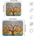 thumbnail image 3 of FREEAMG Dish Drying Mat Colorful Tree Absorbent Dry Mats for Dishes Draining Pad for Kitchen Countertop 16" x 18", 3 of 7
