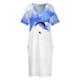 thumbnail image 3 of Vestido holgado de parapente con bolsillo estilo coreano elegante, 3 of 6
