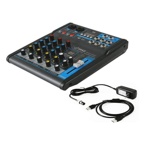 Système de mixage de carte son Bluetooth Pyle 4 canaux pour DJ