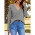 thumbnail image 6 of Sherrylily Women Oversized Deep V Neck Sweaters Sweater Pullover Long Sleeve Jumper, 6 of 6