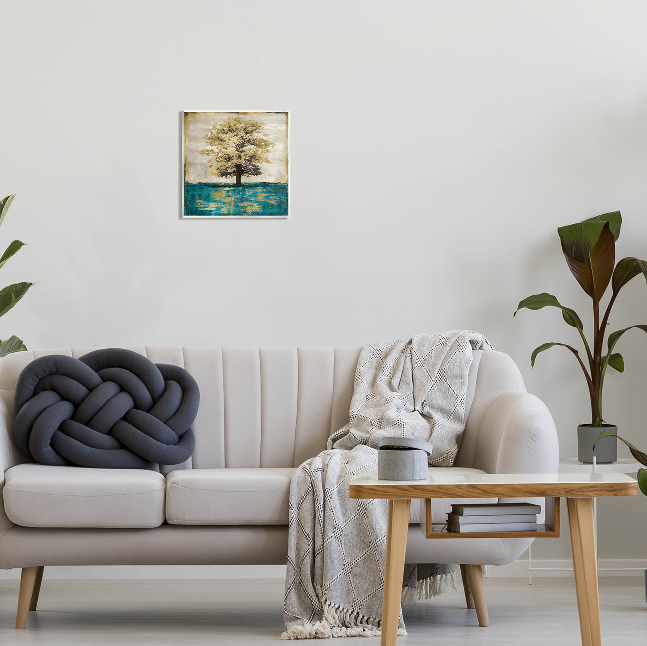 Stupell Industries Contemporary Tree Leaf Reflection Graphic Art Unframed Art Print Wall Art, Design by Eric Turner
