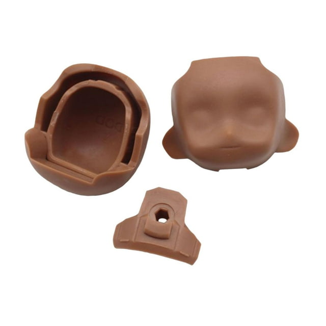 BELOVING Clay Doll Head Blank Face Back of Head Set Creative Mini Doll Body Parts Set D