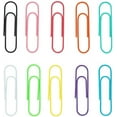 thumbnail image 1 of 100 Pack 4 Inches / 100mm Paper Clips Extra Large Jumbo - Assorted Color 100mm Office Supply Accessories - Cute Coated Metal Paper Clip Needle - Multicoloured Bookmark. (10 Color), 1 of 4