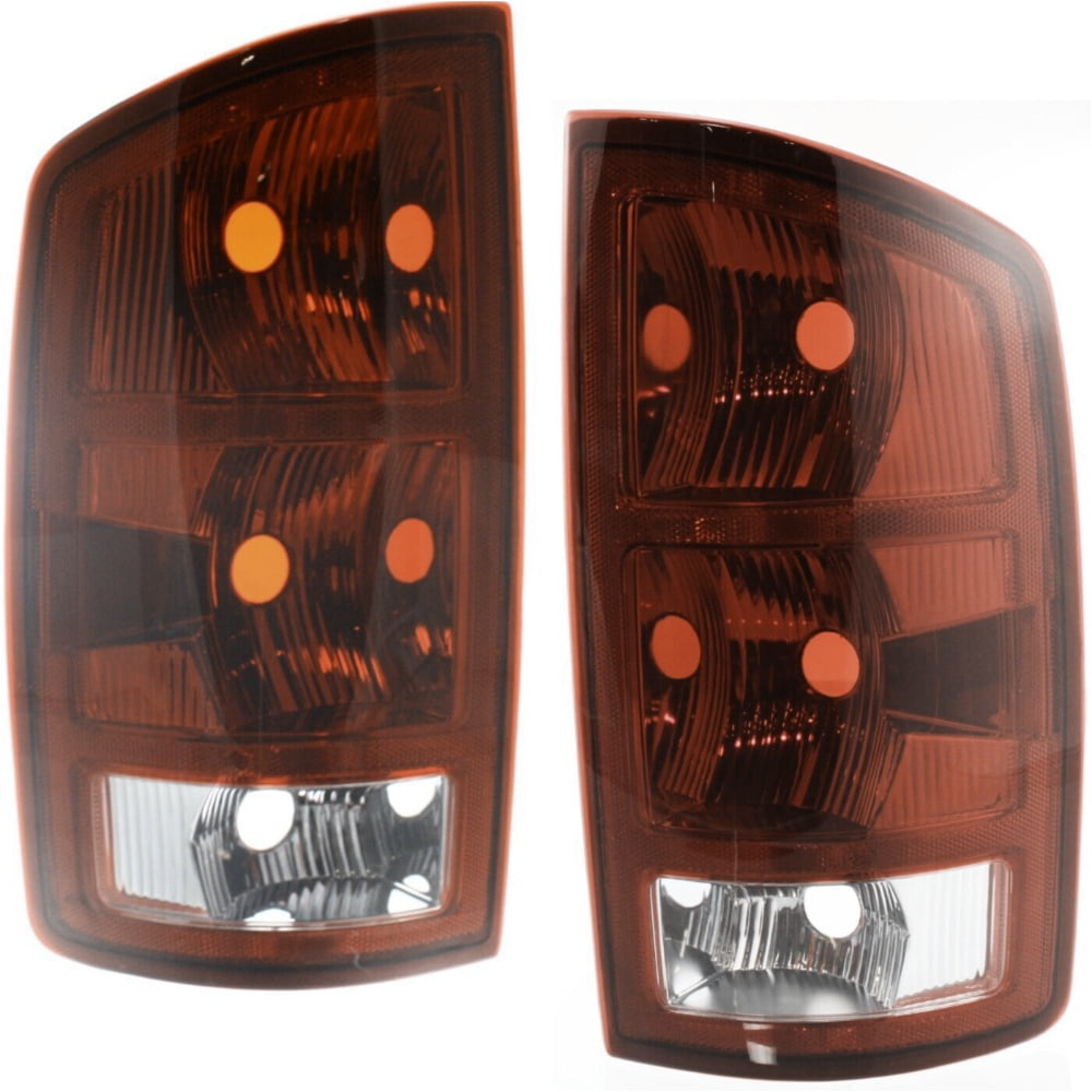 Halogen Tail Light Set For 20022006 Dodge Ram 1500 Clear & Red Lens