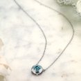 thumbnail image 4 of Gem Stone King 925 Sterling Silver Millennium Blue Mystic Topaz Pendant Necklace for Women | 2.00 Cttw | Gemstone November Birthstone | Round 8MM | With 18 inch Chain, 4 of 4